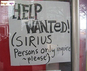 Sirrius Help Wanted